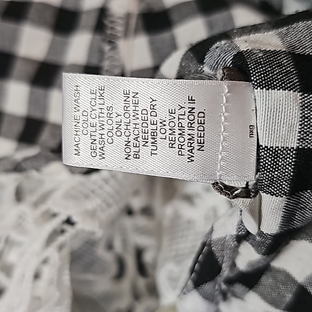 3/$20 Cato L Check Lace Top - Picture 7 of 7